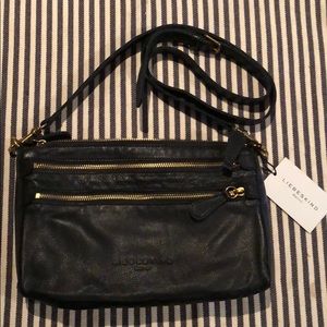 Leibeskind Kara black leather cross body bag